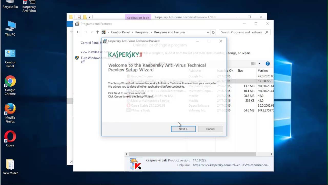 how to uninstall kaspersky completely